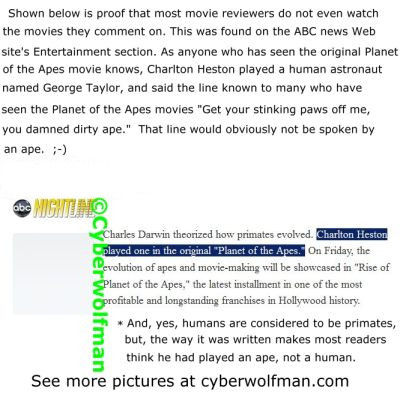 Movie reviewers that do not watch the movies! LOL